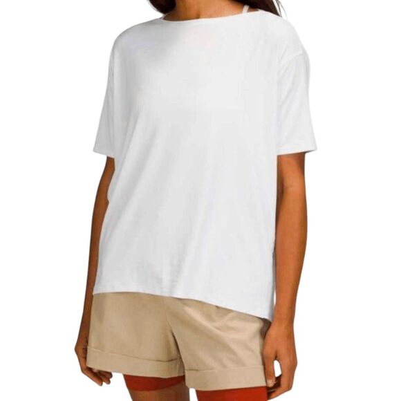 LULULEMON ATHLETICA Back In Action Short Sleeve Size 10 - Picture 2 of 5